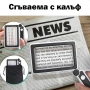 Професионална голяма правоъгълна увеличителна ръчна лупа за четене с LED осветление USB зареждане, снимка 5