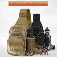Мъжка чанта за гърди многофункционална+мрежест джоб за вода, снимка 8 - Чанти - 42945055