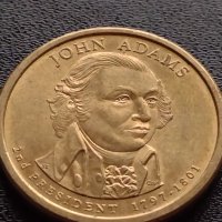 Възпоменателна монета 1 долар JOHN ADAMS 2 президент на САЩ 1797-1801) за КОЛЕКЦИЯ 38035, снимка 1 - Нумизматика и бонистика - 40765416