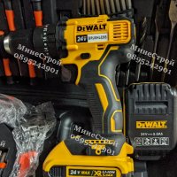 Акумулаторен ударен винтоверт DeWalt 24V 5Ah с 2 батерии Девалт 99част, снимка 4 - Други инструменти - 39785545