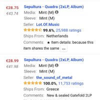 SEPULTURA-- QUADRA -двойна плоча  Издание USA/EUROPE -2020г Нова двойна плоча ,с целофана Цена-70лв, снимка 4 - Грамофонни плочи - 43104197