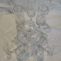 Чаши за аперитив и шампанско / вино от оловен криста, снимка 2 - Чаши - 39480399