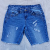 Къси дънкови панталони размер М-Л, снимка 2 - Къси панталони и бермуди - 37609554
