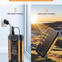 Мощна соларна батерия Solar Power Bank 36000mAh DJROLL  Qi, снимка 2 - Външни батерии - 43717939