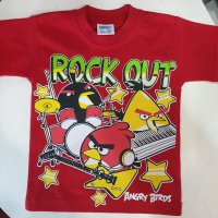 Нова детска тениска с трансферен печат Angry Birds, снимка 3 - Детски тениски и потници - 28452377