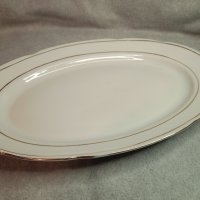Голяма салатна елипсовидна порцеланова чиния от сервиз, снимка 1 - Чинии - 43764439
