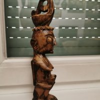 Африканска фигура Чокве от Ангола, снимка 5 - Антикварни и старинни предмети - 43686185