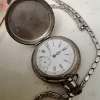 Стар джобен сребърен часовник, снимка 1 - Джобни - 44884271