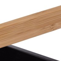 Дървена етажерка в дървесен и черен цвят , снимка 2 - Етажерки - 43252638