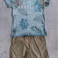 Комплект за момченце тениска и къси панталони размер 110-116 см, снимка 1 - Детски комплекти - 40700634