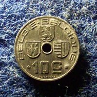 10 цента Белгия 1944 - цинк, снимка 2 - Нумизматика и бонистика - 26484973
