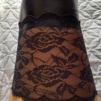 Еротични  кожени чорапи с дантела , снимка 2 - Бельо - 43441274