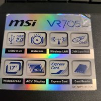  Лаптоп MSI Megabook VR705, снимка 5 - Лаптопи за дома - 39218016