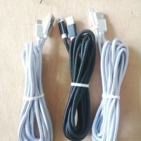 Нови 3-метрови кабели Type C, снимка 1 - Резервни части за телефони - 32448546