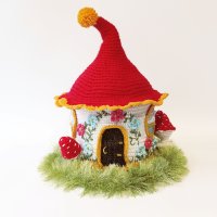 Плетена къщичка, къщичка за кукли, къщичка ръчна изработка, снимка 1 - Плюшени играчки - 43898185