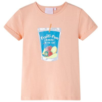 Детска тениска, светлооранжева, 128（SKU:10607, снимка 1 - Детски тениски и потници - 44878499
