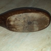 Страхотна стара дървена патица патка с бронзова човка, снимка 6 - Антикварни и старинни предмети - 43414176