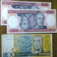 Банкноти - Бразилия, снимка 4 - Нумизматика и бонистика - 44899435