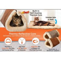 Мека, топла постелка за коте 2в1 самозатоплящо се легло и къща за котка, снимка 3 - За котки - 26767938