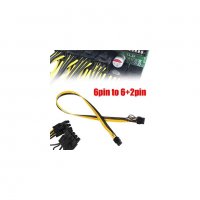Захранващ кабел PCI-E 6-пин към 8-пин 16awg/1.5mm2, снимка 5 - Кабели и адаптери - 37381730