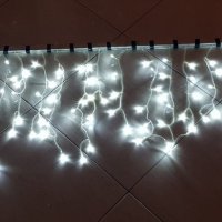 LED Бели висящи 144л Мигащи Висулки 3 х 60см 18.99лв Опция снаждане ЛЕД, снимка 5 - Лед осветление - 38583195