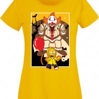 Дамска тениска The Simpsons Krusty The Clown Pennywise 01,Halloween,Хелоуин,Празник,Забавление,, снимка 9 - Тениски - 38154248