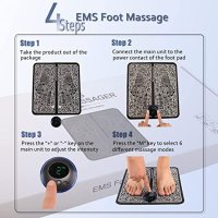 Нов сгъваем преносим електронен мускулен стимулатор за масаж крака, снимка 6 - Масажори - 40531027