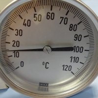 индустриален термометър Wika thermometer ф100mm, -20/+400°C, L-30-480mm, снимка 2 - Резервни части за машини - 35490796