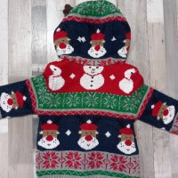 Коледна жилетка от Англия 18-24м, снимка 2 - Детски пуловери и жилетки - 43153095