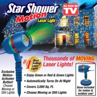 Лазер за коледна украса Star Shower Motion зелен и червен цвят, снимка 3 - Прожектори - 43153151