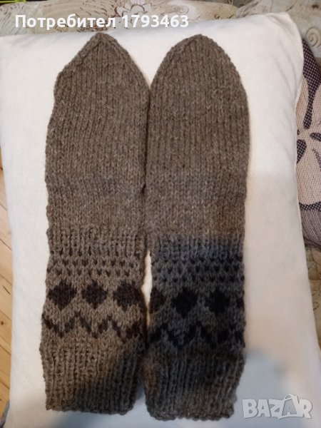 Ръчно плетени чорапи от вълна размер 43, снимка 1