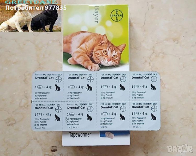  Bayer Drontal CAT - ОБЕЗПАРАЗИТЯВАЩИ ТАБЛЕТКИ ЗА КОТКИ 1бр., снимка 1