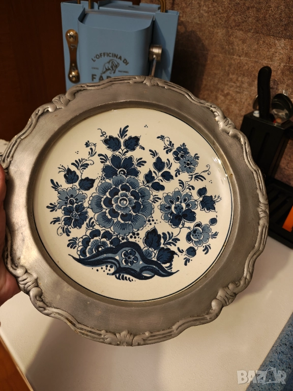 Delft оригинална чиния за стена , снимка 1