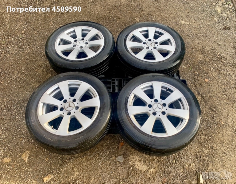 4бр.Алуминиеви джанти 16цола 5x112 ET39 + ГУМИ 195/60/16 за Mercedes C-Class,A,B,CLA, снимка 1