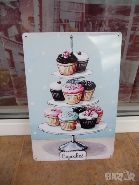 Метална табела храна мъфини кексчета много различни поставка, снимка 1