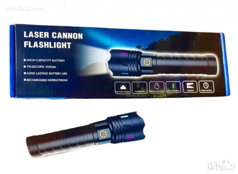 Мощен фенер с иновативен дизайн и множество функции, снимка 1