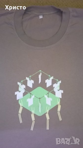 тениска авторска " Танцуващите закачалки" уникат, лимитиран тираж, ушита от качествен плат, снимка 1