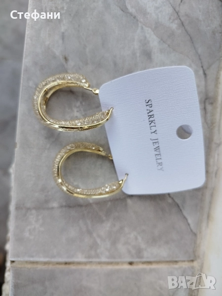 Разпродажба на чисто нови позлатени обеци , снимка 1