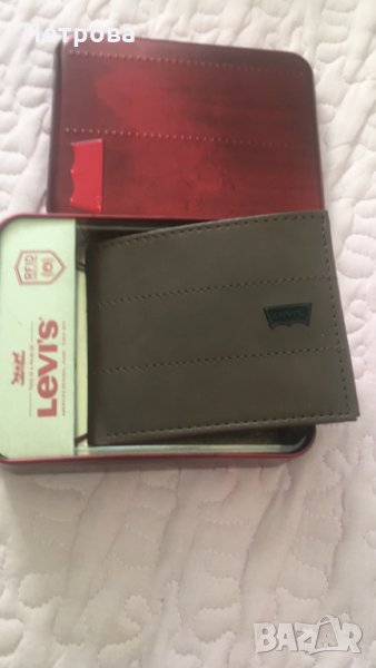 Оригинални мъжки кожени портфейли марка LEVI’S - кафеви, снимка 1