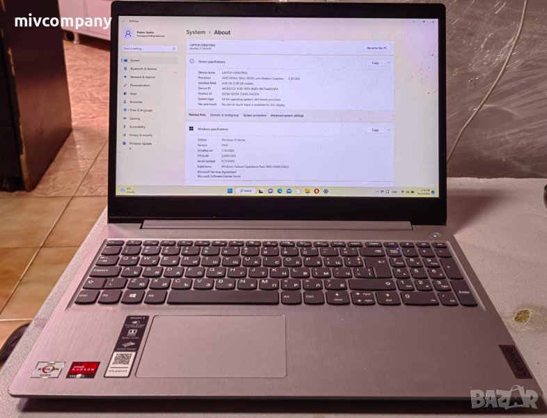 Лаптоп Lenovo IdeaPad 3 15ADA05, снимка 1