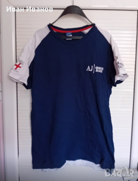 Оригинална тениска Armani x Reebok x Olimpia Milano, снимка 1