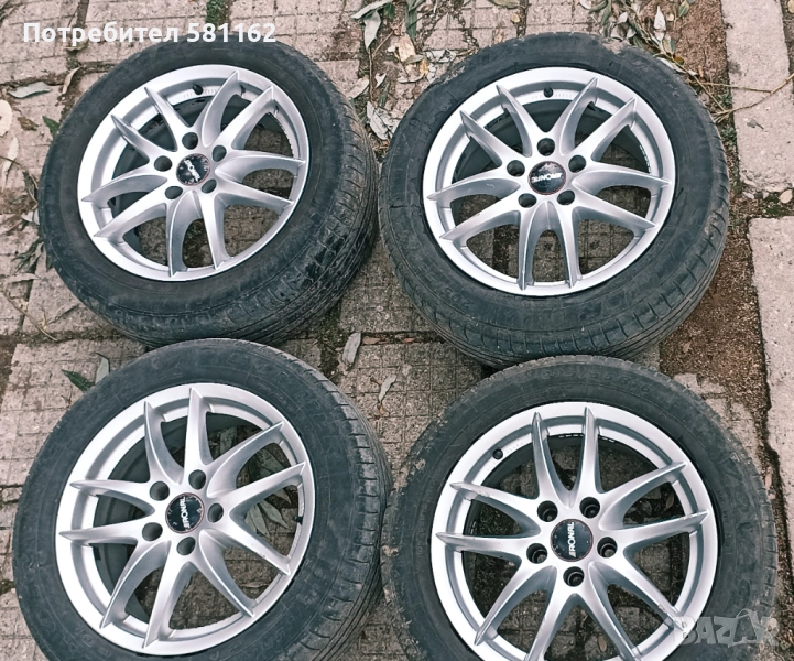 Продавам 4 броя лети джанти RONAL R46M 16" 5x112 7.0J ET49 76,0 Silver. , снимка 1