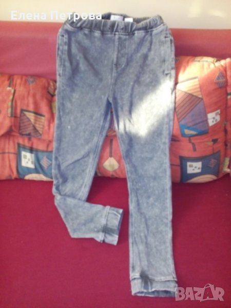 Панталон имитиращ дънки в сиво размер 150см, снимка 1