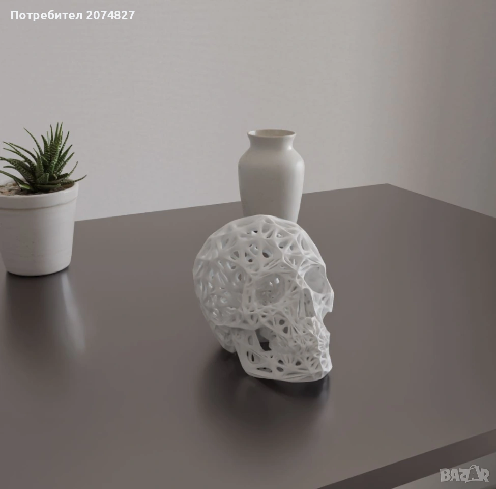 Фигурка Human skull / Череп статуетка, снимка 1