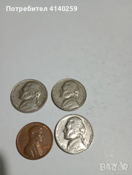 САЩ монети 5 цента 1969 г буква s , снимка 1