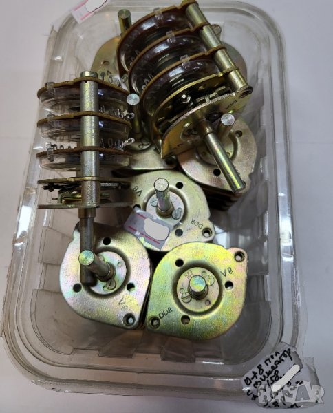 Немски галетен превключвател, галетен ключ - 3секции;0+8пол.18кр.2к-та. ф54х58мм ключ, снимка 1