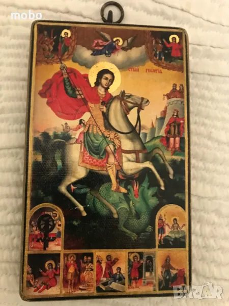 Икона "Свети Георги" ,  иконописец  Ангел Радушев, снимка 1