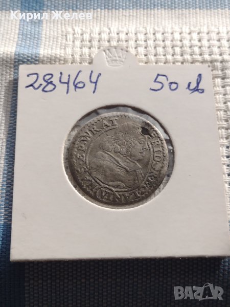 Сребърна монета 6 кройцера 1680г. Епископ Фридрих Силезия 28464, снимка 1