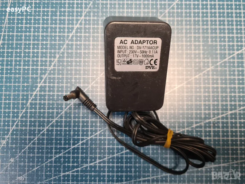 Оригинален захранващ адаптер DVE 17V 1000mA DV-171AACUP, снимка 1