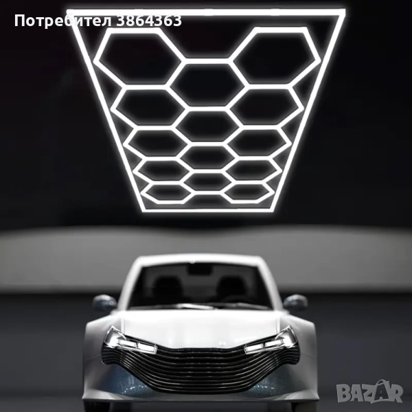  Шестоъгълно LED осветление „Пчелна пита“, снимка 1